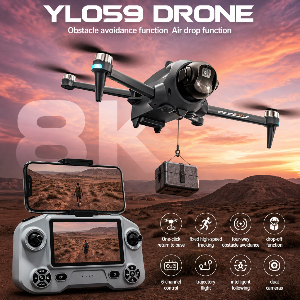 Drone Surveying - NOVO Drone YL059 com GPS, Retorno