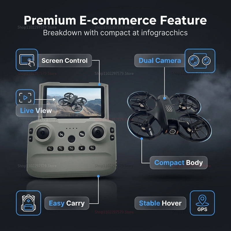 Novo Drone Mini M5 2026 com Co - Drone Cinematic avaliação e preço