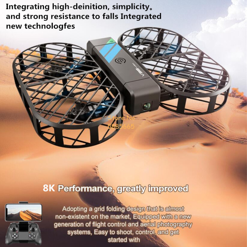 Câmera HD 8K 360 °   Proteção  - Drone Aerial Photography avaliação e preço